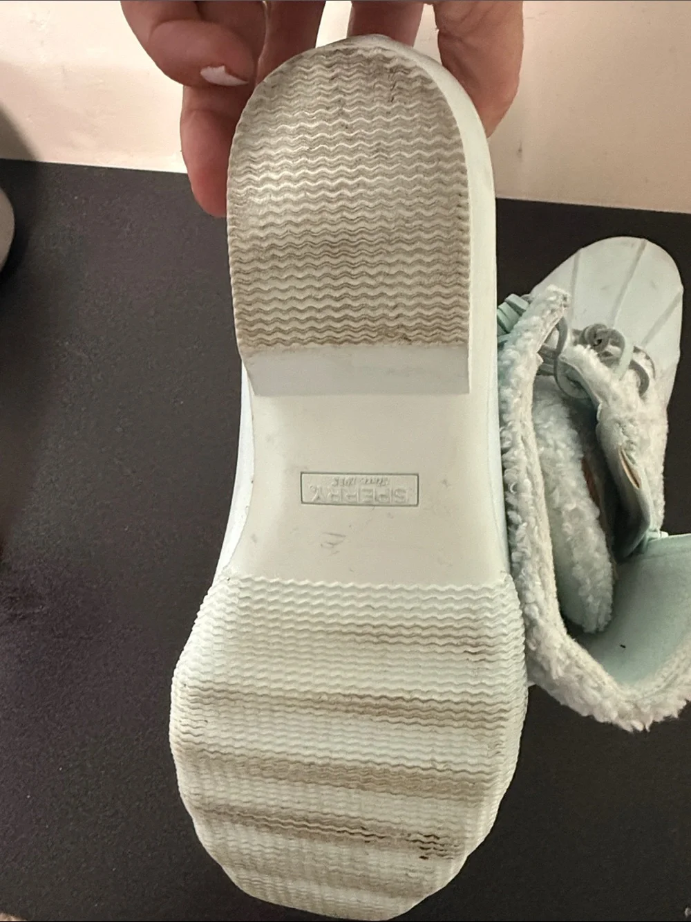 Sperry Light Blue Sherpa-Lined Duck Boots